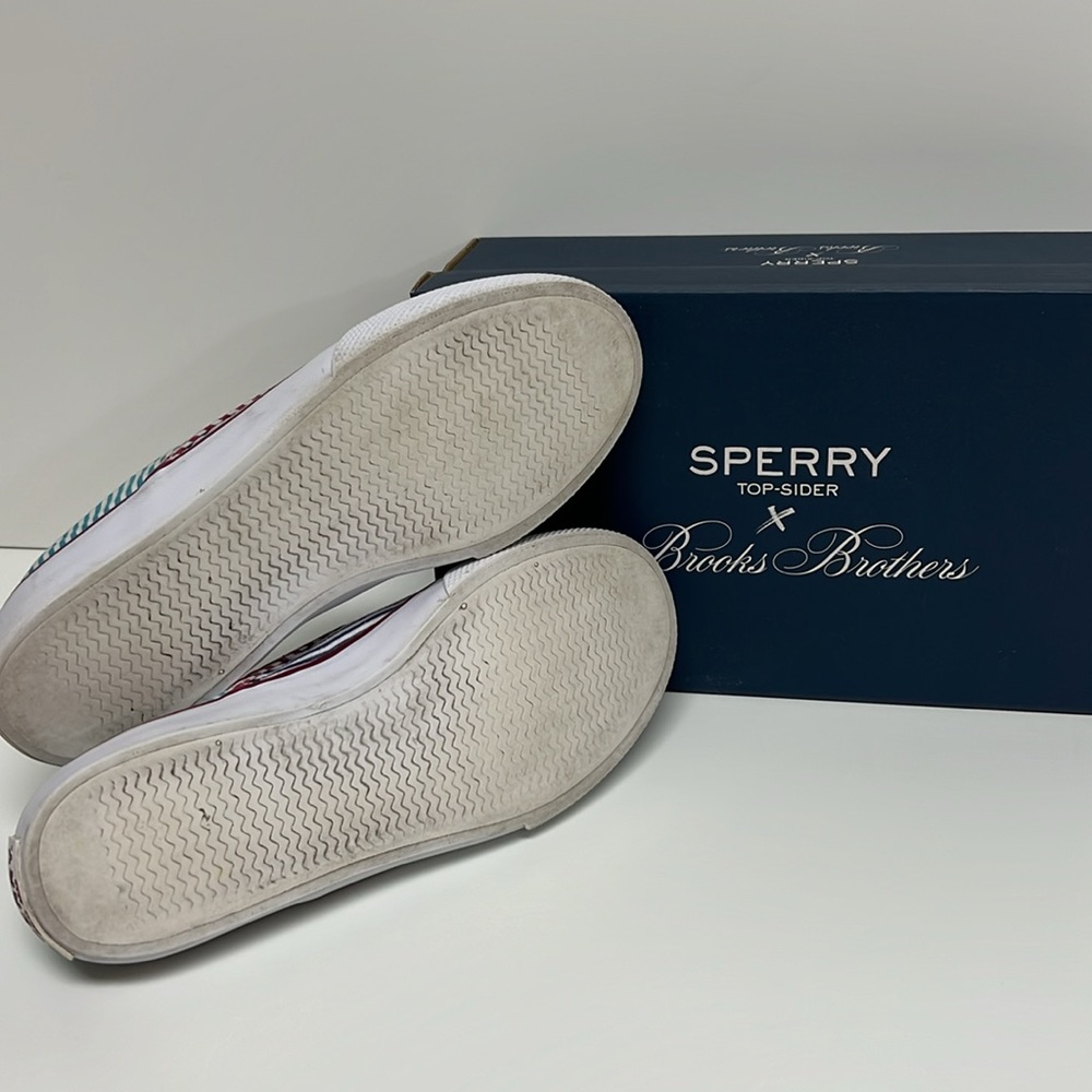 ✨SPERRY x BROOKS BROTHERS ✨ "Seersucker" Slip On - Picture 13 of 15